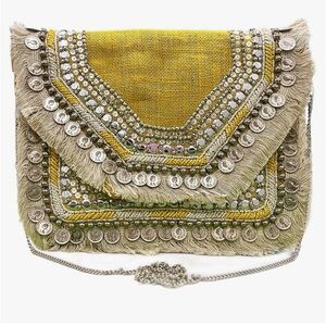 NWOT/ Boho Bag / Yellow/ Silver